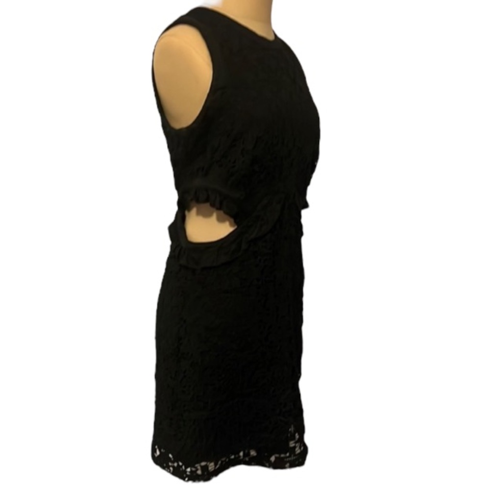 Authentic Saint Laurent luxury designer signature black star cutout dress sz 4 - Picture 6 of 11